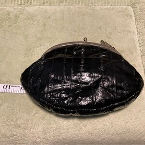 Elegant Black Women's Lee Sands eel skin Clutch